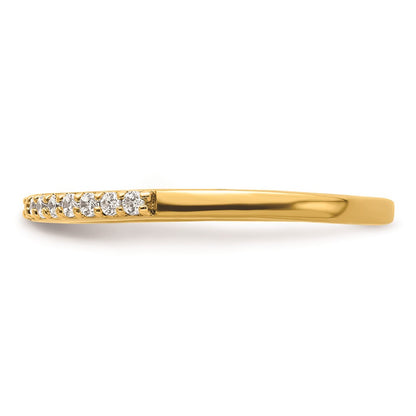 0.17ct. CZ Solid Real 14k Polished Matching Wedding Wedding Band Ring