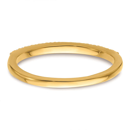 0.17ct. CZ Solid Real 14k Polished Matching Wedding Wedding Band Ring