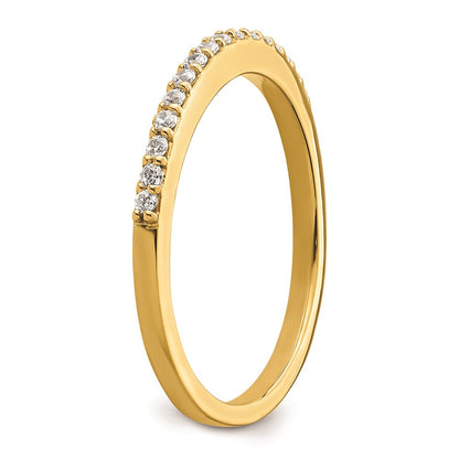 0.17ct. CZ Solid Real 14k Polished Matching Wedding Wedding Band Ring