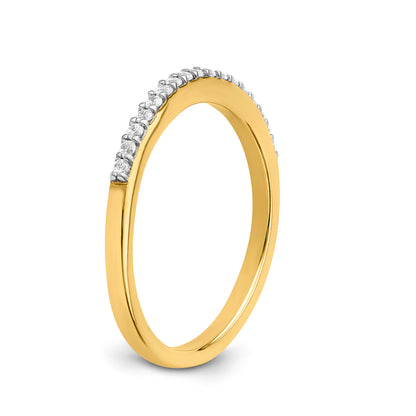 0.18ct. CZ Solid Real 14k Polished Matching Wedding Wedding Band Ring
