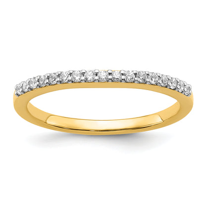 0.18ct. CZ Solid Real 14k Polished Matching Wedding Wedding Band Ring