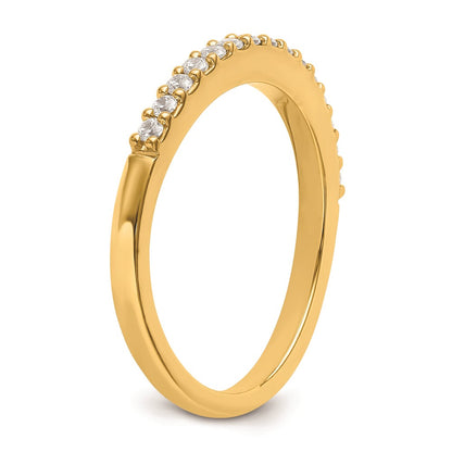 0.16ct. CZ Solid Real 14k Polished Matching Wedding Wedding Band Ring