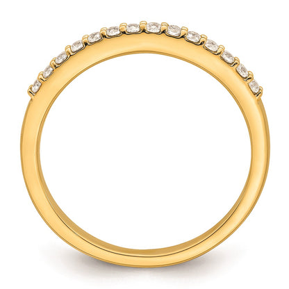 0.17ct. CZ Solid Real 14k Polished Matching Wedding Wedding Band Ring