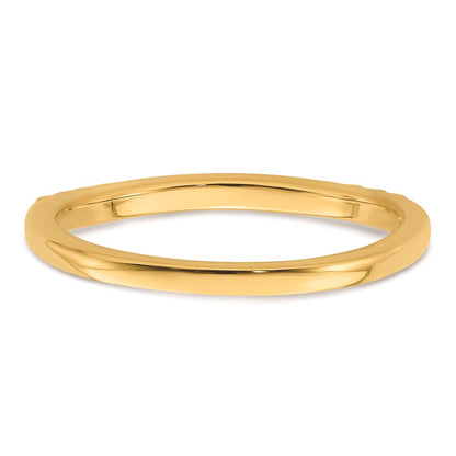 0.17ct. CZ Solid Real 14k Polished Matching Wedding Wedding Band Ring