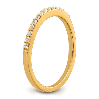 0.17ct. CZ Solid Real 14k Polished Matching Wedding Wedding Band Ring