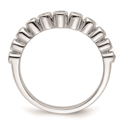 0.25ct. CZ Solid Real 14k White Polished Matching Wedding Wedding Band Ring