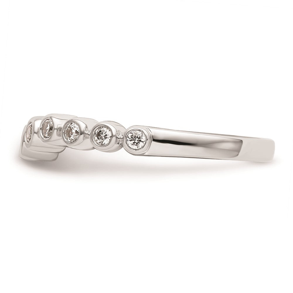 0.25ct. CZ Solid Real 14k White Polished Matching Wedding Wedding Band Ring