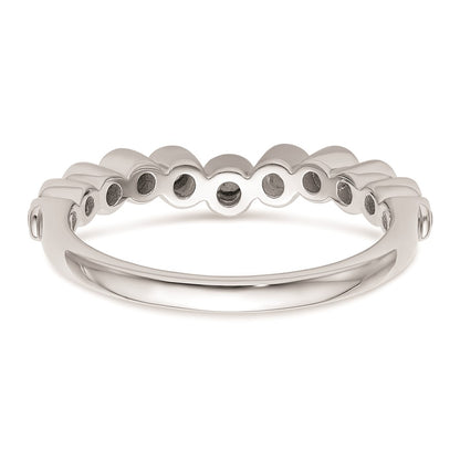 0.25ct. CZ Solid Real 14k White Polished Matching Wedding Wedding Band Ring