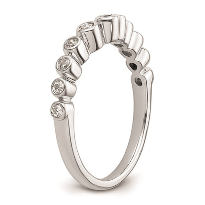 0.25ct. CZ Solid Real 14k White Polished Matching Wedding Wedding Band Ring