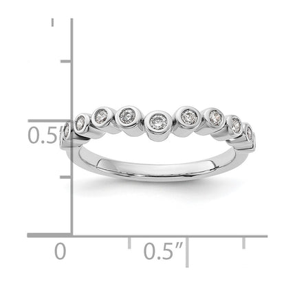 0.25ct. CZ Solid Real 14k White Polished Matching Wedding Wedding Band Ring