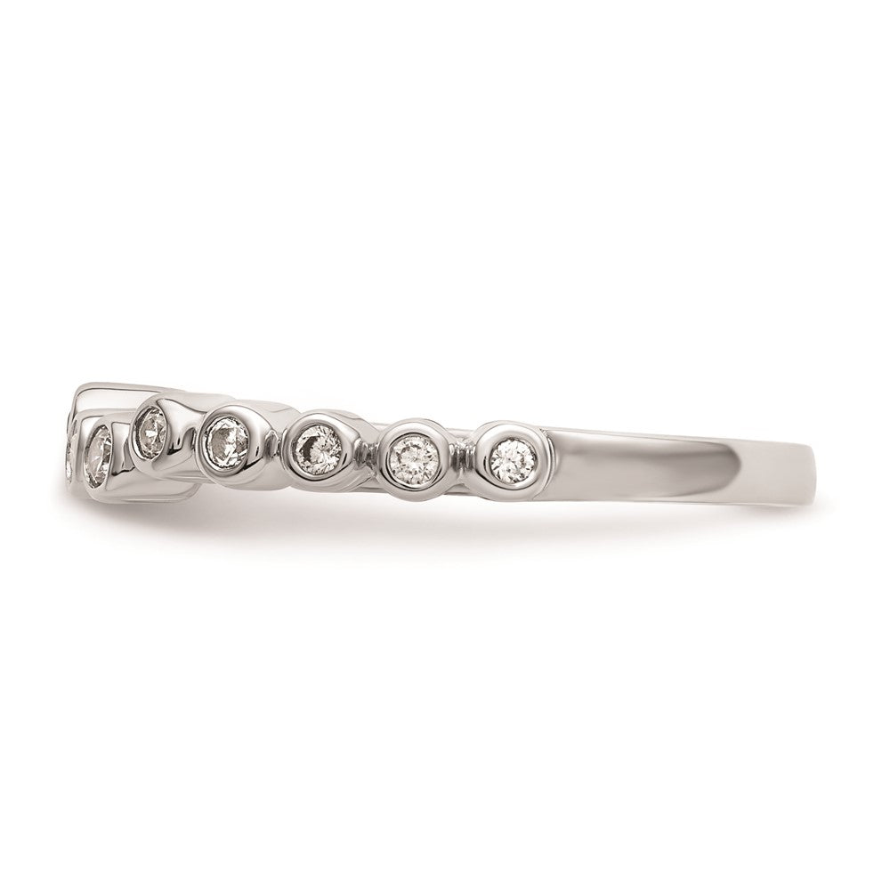 0.16ct. CZ Solid Real 14k White Polished Matching Wedding Wedding Band Ring