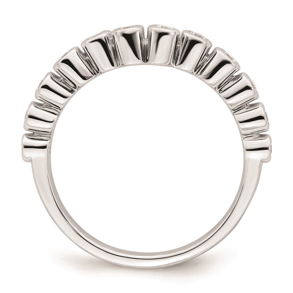 0.25ct. CZ Solid Real 14k White Polished Matching Wedding Wedding Band Ring