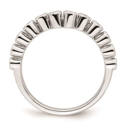 0.25ct. CZ Solid Real 14k White Polished Matching Wedding Wedding Band Ring