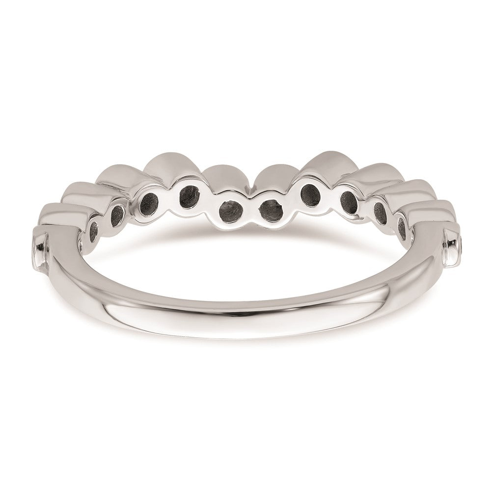 0.25ct. CZ Solid Real 14k White Polished Matching Wedding Wedding Band Ring