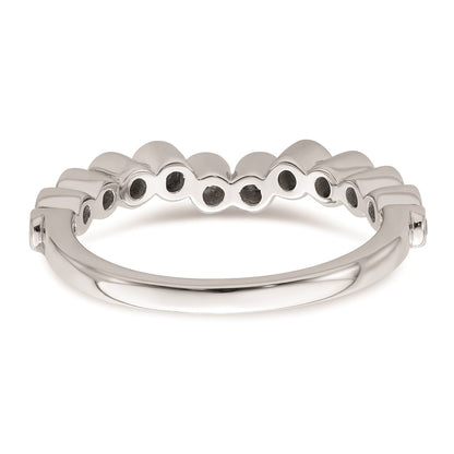 0.25ct. CZ Solid Real 14k White Polished Matching Wedding Wedding Band Ring