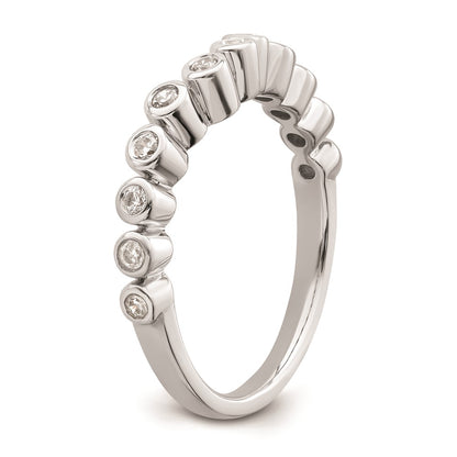 0.25ct. CZ Solid Real 14k White Polished Matching Wedding Wedding Band Ring