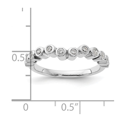 0.25ct. CZ Solid Real 14k White Polished Matching Wedding Wedding Band Ring