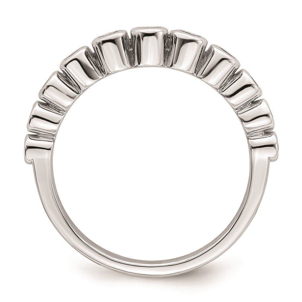 0.25ct. CZ Solid Real 14k White Polished Matching Wedding Wedding Band Ring