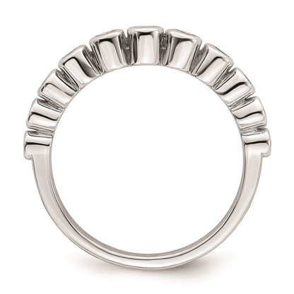 0.25ct. CZ Solid Real 14k White Polished Matching Wedding Wedding Band Ring