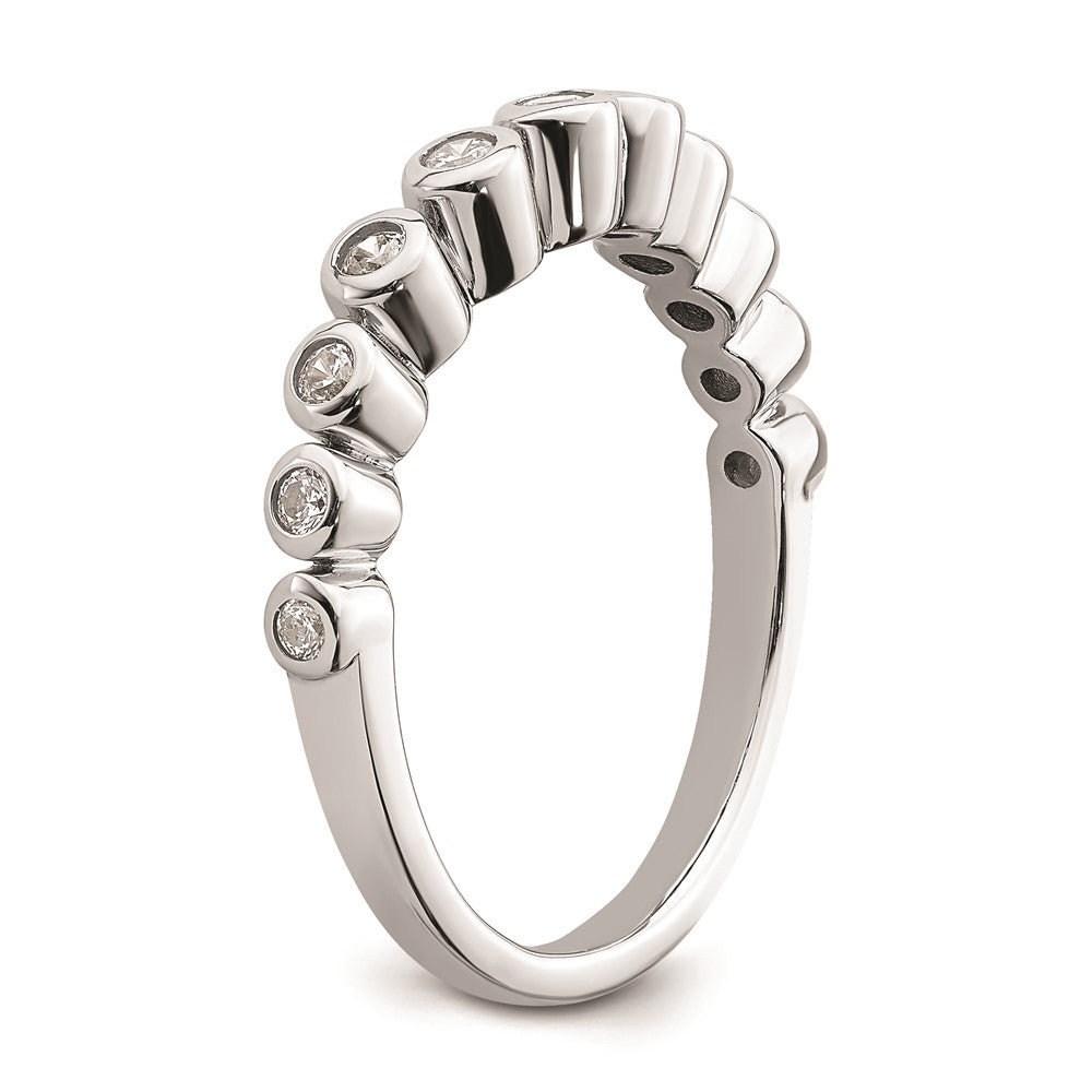 0.25ct. CZ Solid Real 14k White Polished Matching Wedding Wedding Band Ring