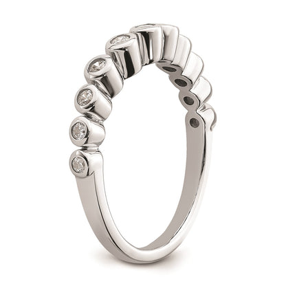 0.25ct. CZ Solid Real 14k White Polished Matching Wedding Wedding Band Ring