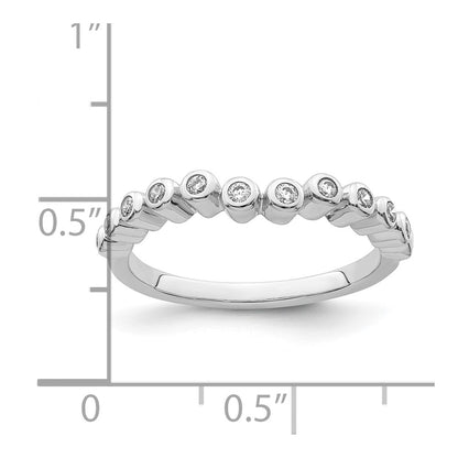 0.25ct. CZ Solid Real 14k White Polished Matching Wedding Wedding Band Ring