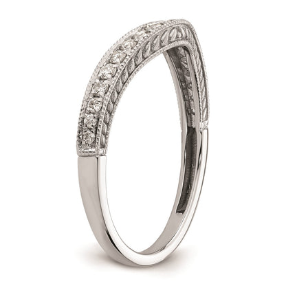 0.25ct. CZ Solid Real 14k White Polish Matching Wedding Wedding Band Ring
