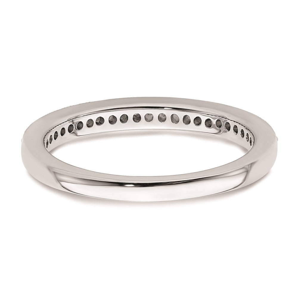 0.16ct. CZ Solid Real 14K White Gold Complete Wedding Wedding Band Ring