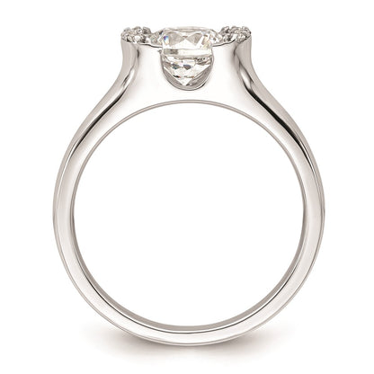 1.00ct. CZ Solid Real 14K White Gold Engagement Ring