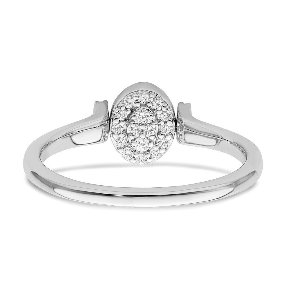 14k White Gold Polished Ruby and Real Diamond Flip Ring