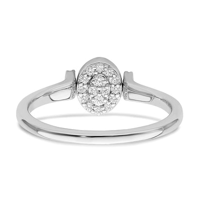 14k White Gold Polished Ruby and Real Diamond Flip Ring