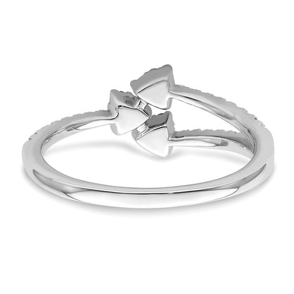 14k White Gold Polished Pink Blue Yellow Sapphire & Real Diamond Ring