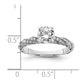1.00ct. CZ Solid Real 14k White Twisted Round Engagement Ring