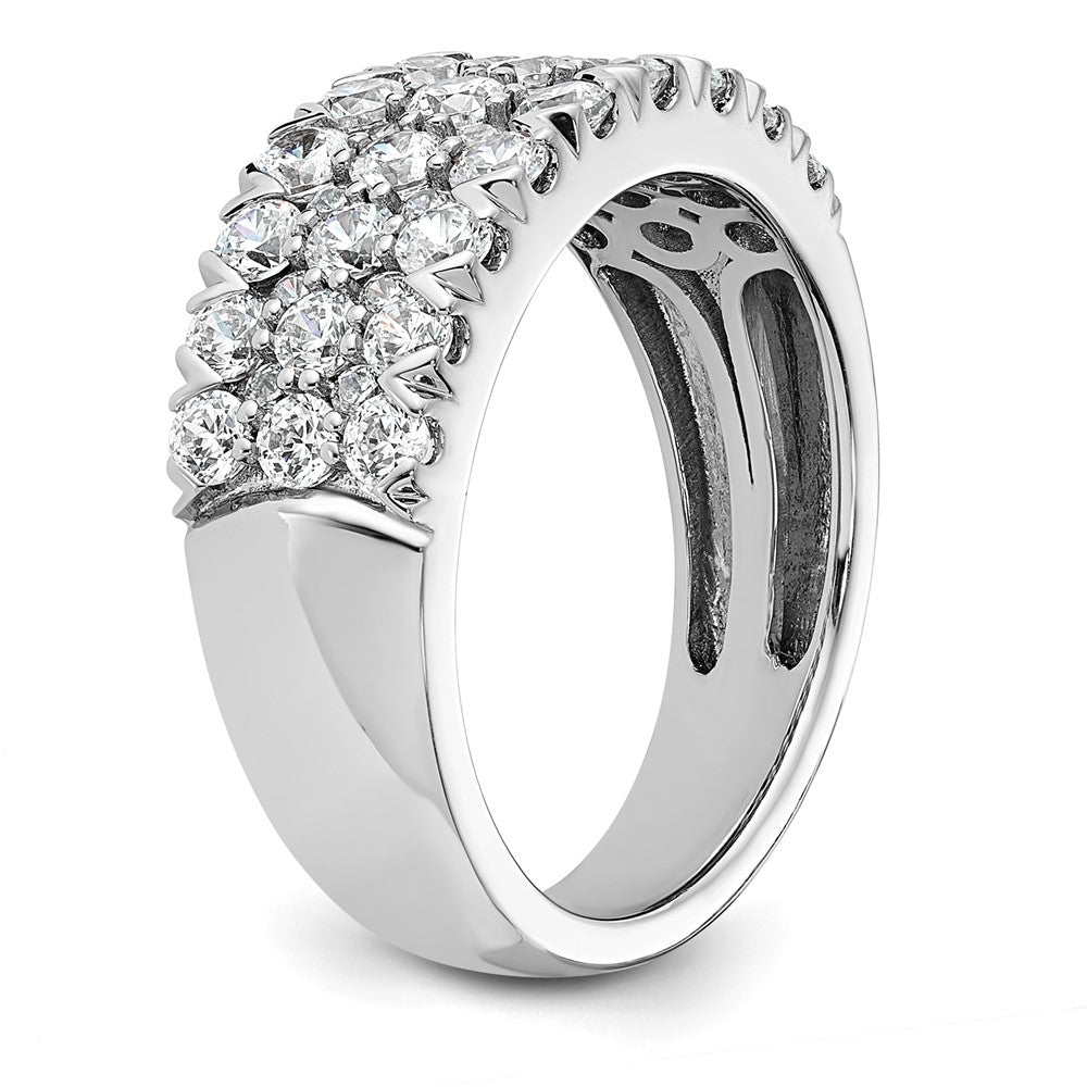 1.50ct. CZ Solid Real 14K White Complete Pave Wedding Wedding Band Ring