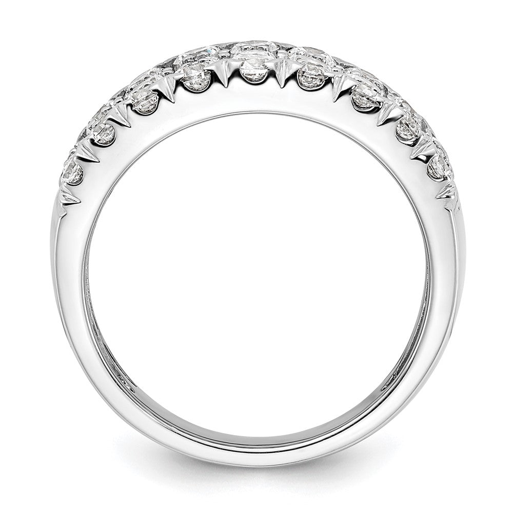 2.00ct. CZ Solid Real 14K White Complete Pave Wedding Wedding Band Ring