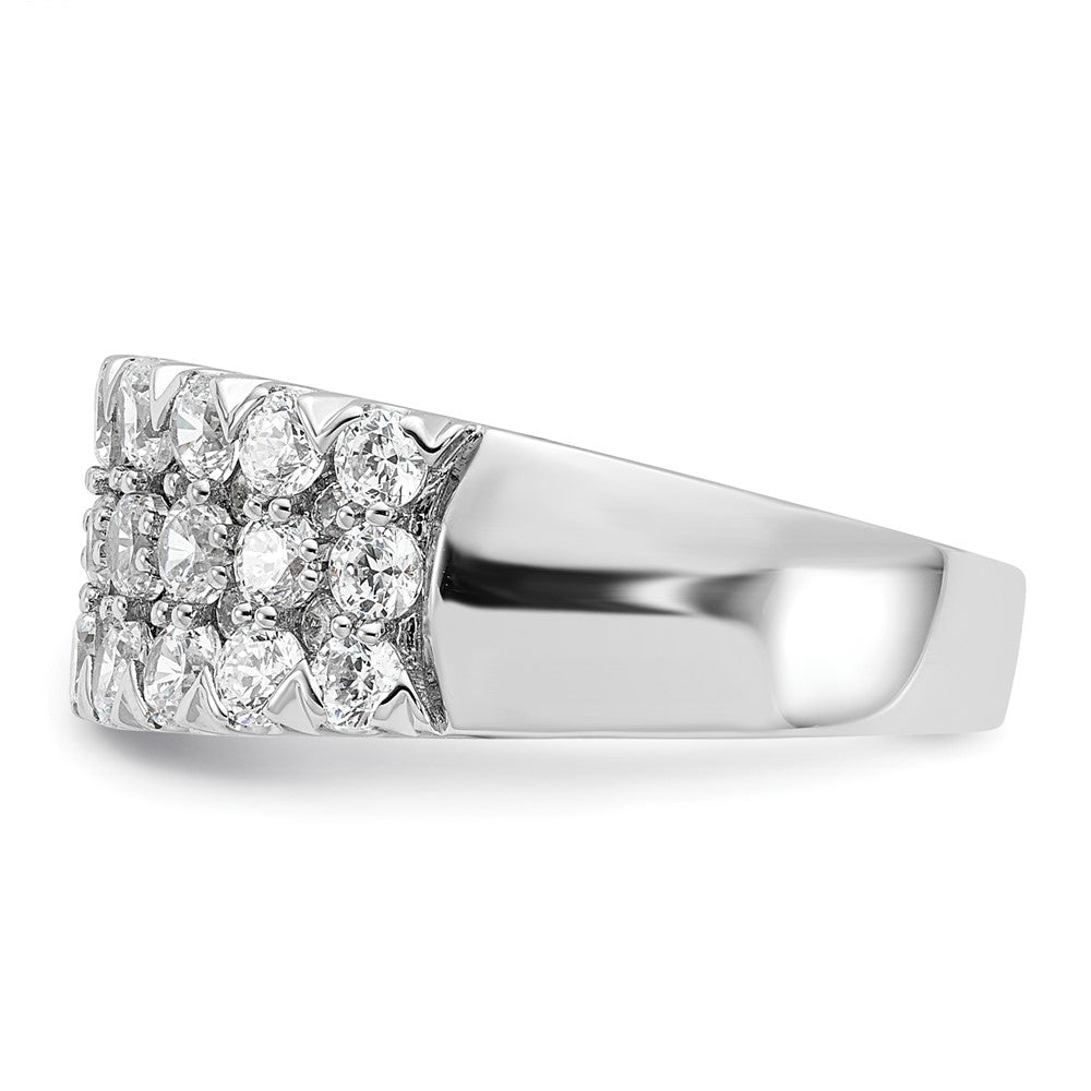 2.00ct. CZ Solid Real 14K White Complete Pave Wedding Wedding Band Ring