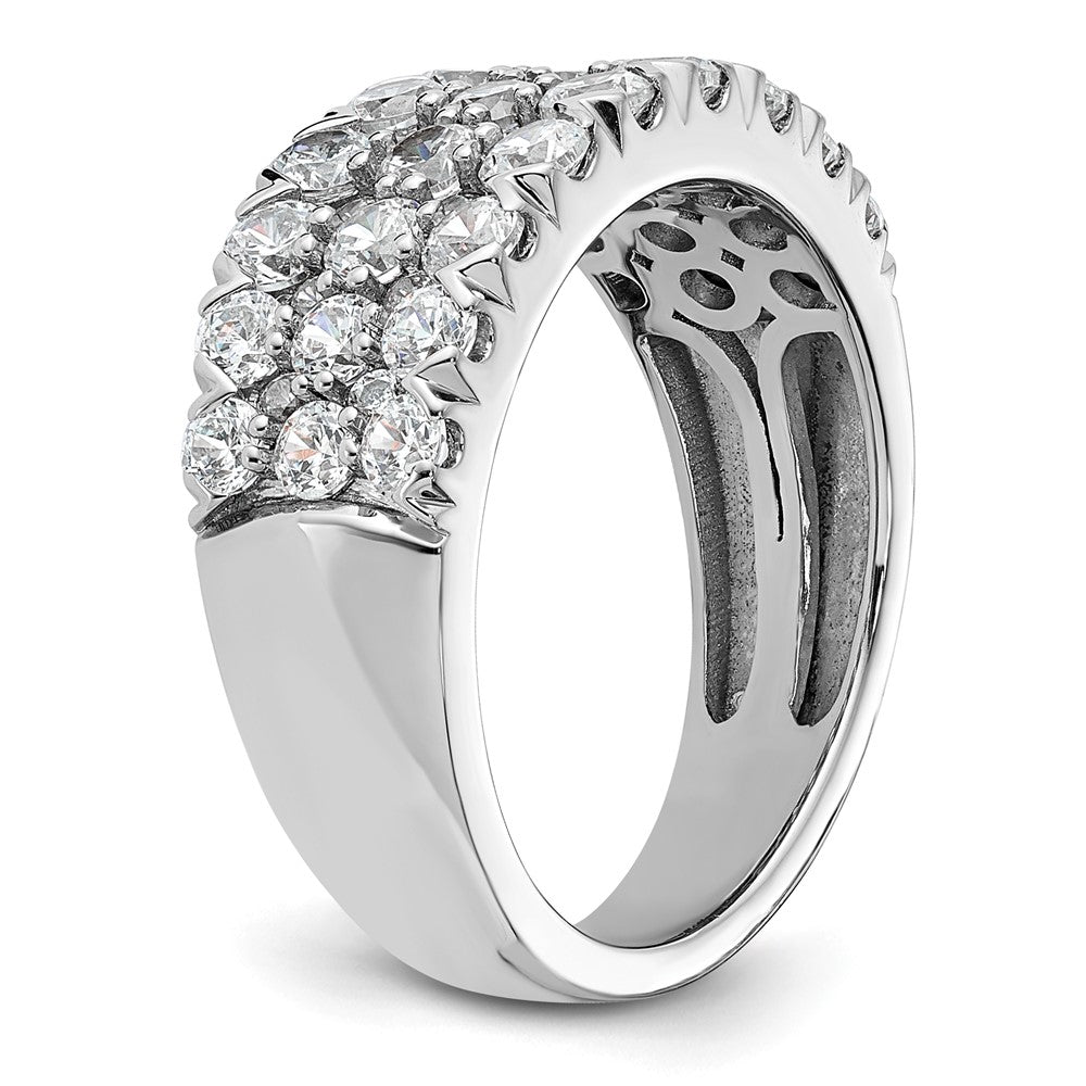 2.00ct. CZ Solid Real 14K White Complete Pave Wedding Wedding Band Ring