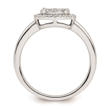 0.30ct. CZ Solid Real 14k White Complete Dia. Oval Halo Cluster Engagement Ring