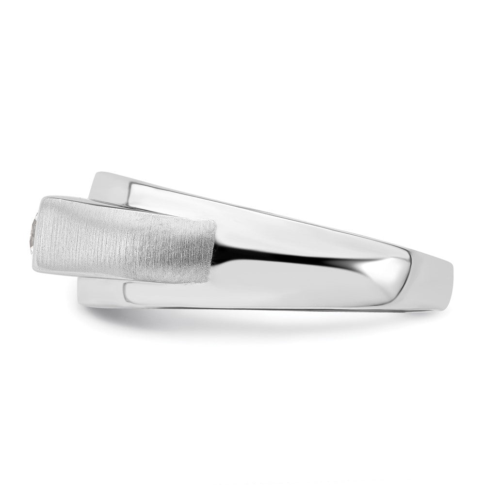0.33ct. CZ Solid Real 14K White Gold Complete Men's Ring