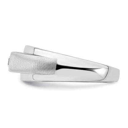 0.33ct. CZ Solid Real 14K White Gold Complete Men's Ring