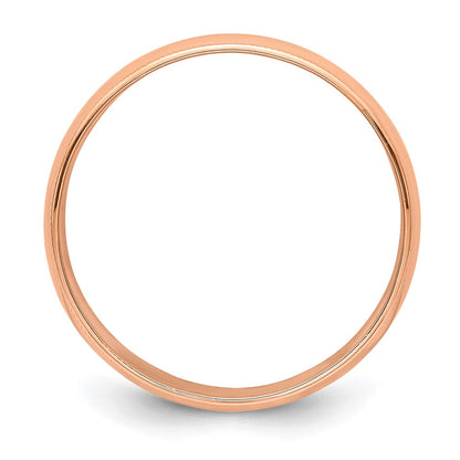 Solid 14K Yellow Gold Rose Gold 6mm Light Weight Milgrain Half Round Men's/Women's Wedding Band Ring Size 12.5