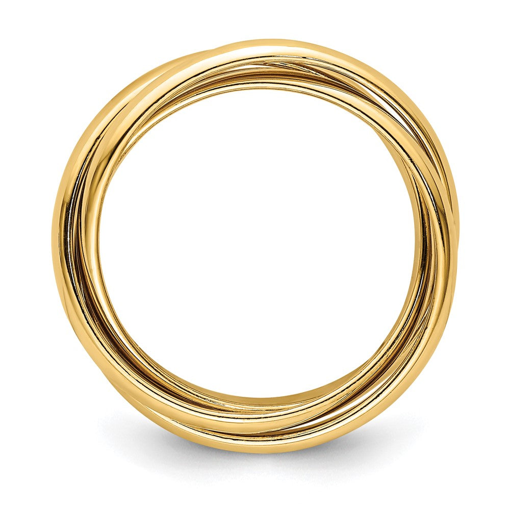 14K Yellow Gold Polished Rolling Ring