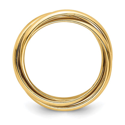 14K Yellow Gold Polished Rolling Ring