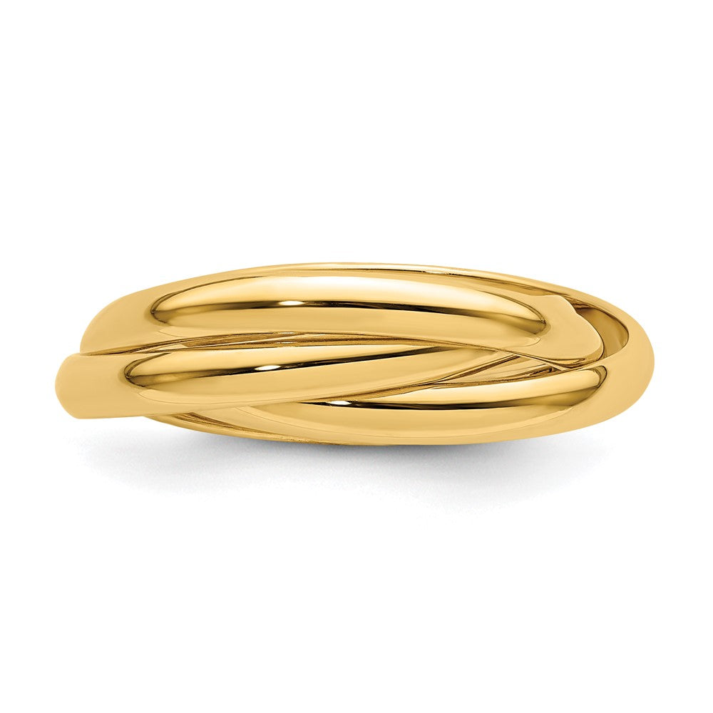 14K Yellow Gold Polished Rolling Ring