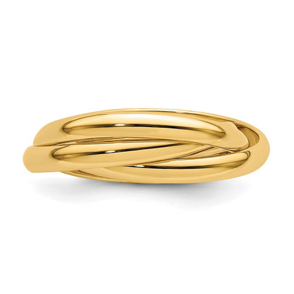 14K Yellow Gold Polished Rolling Ring