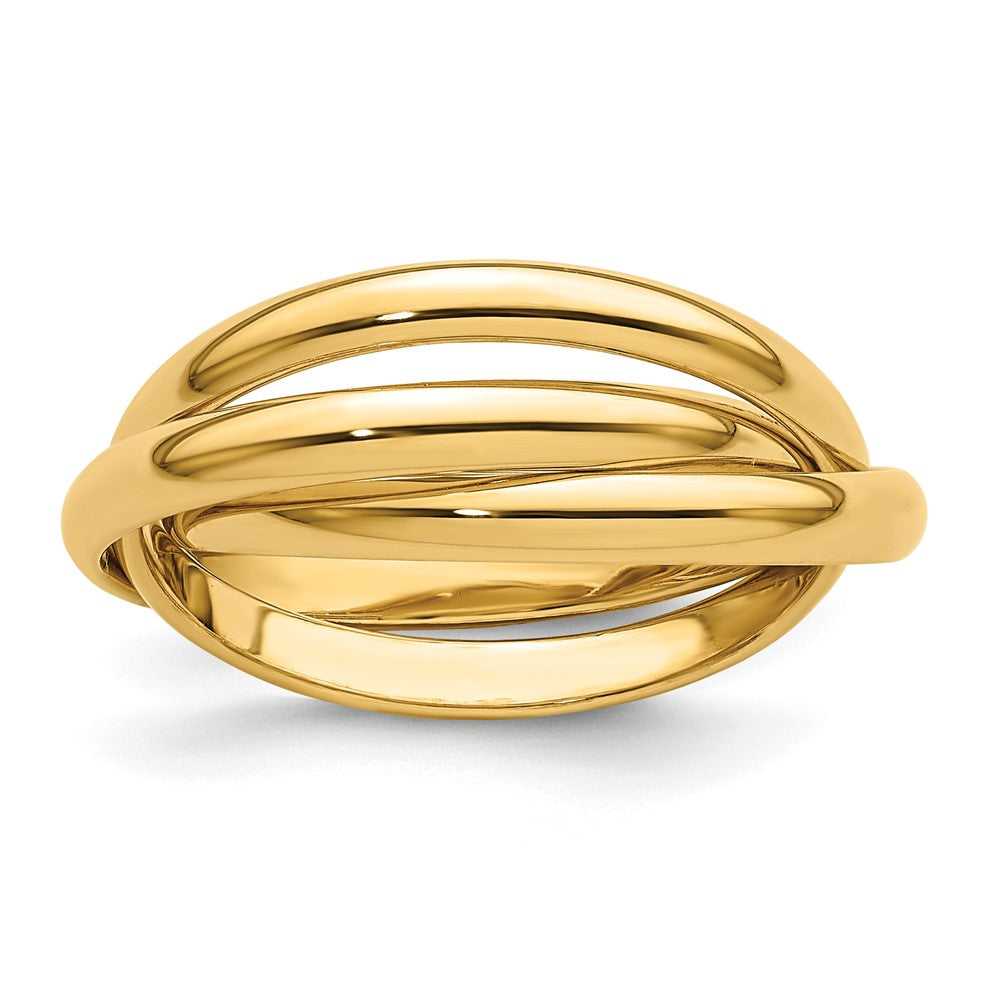 14K Yellow Gold Polished Rolling Ring