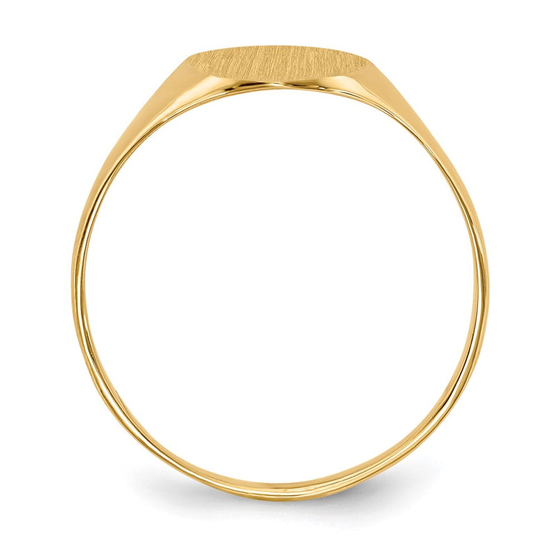 14K Yellow Gold 10.0x8.5mm Closed Back Signet Ring