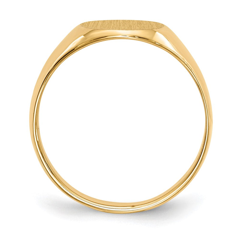14K Yellow Gold 13.0x11.5mm Closed Back Mens Signet Ring