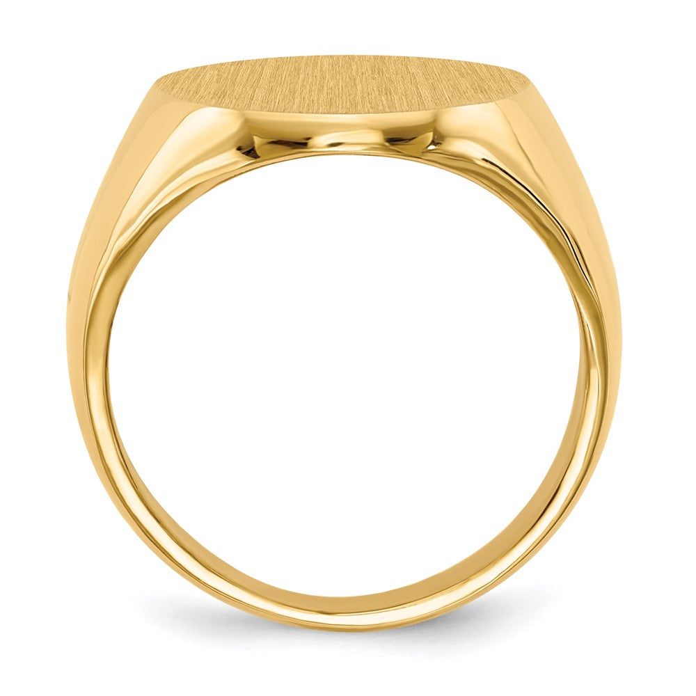 14K Yellow Gold 20.5x16.0mm Closed Back Mens Signet Ring