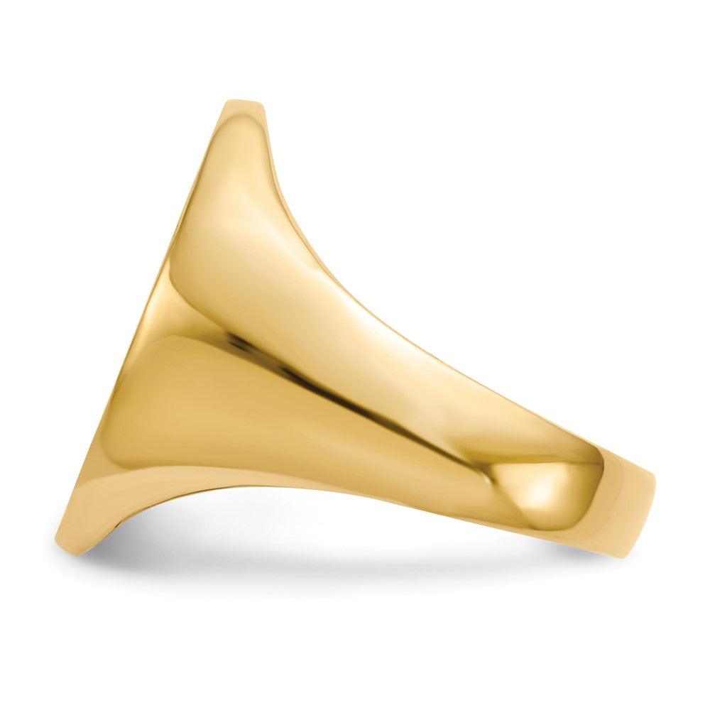 14K Yellow Gold 20.5x16.0mm Closed Back Mens Signet Ring